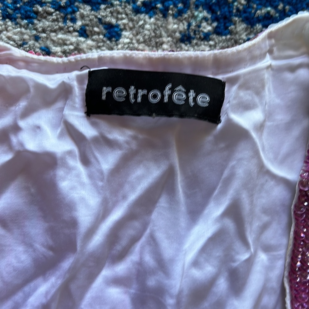 retrofete Gabrielle Dress in Multi Pink Stripe - Picture 13 of 14